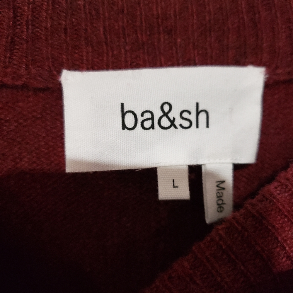 Ba&sh yaly wool yak sweater burgundy size L us 8 new with tag - Picture 5 of 9